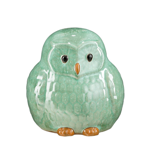 Mint Green Ceramic Owl Decoration (21 cm)