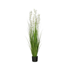 Artificial White Campanula Grass in Pot (150 cm)
