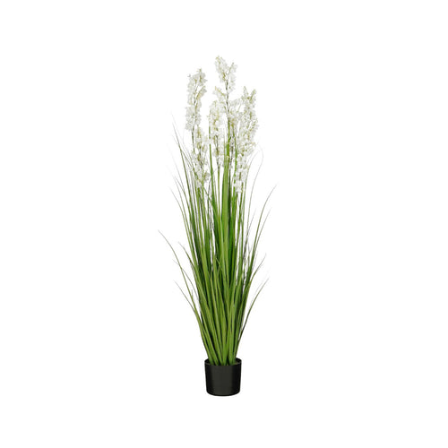 Artificial White Campanula Grass in Pot (150 cm)