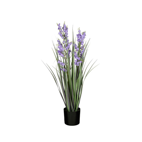 Artificial Purple Campanula Grass in Pot (78 cm)