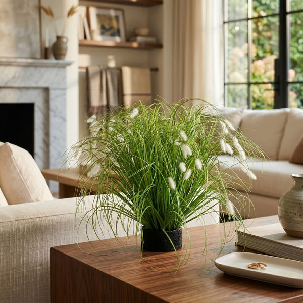 Artificial Green Cattail Grass with Root Lump (55 cm)