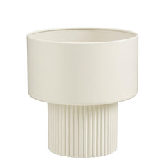 Lux pot round off white - h33xd31,5cm