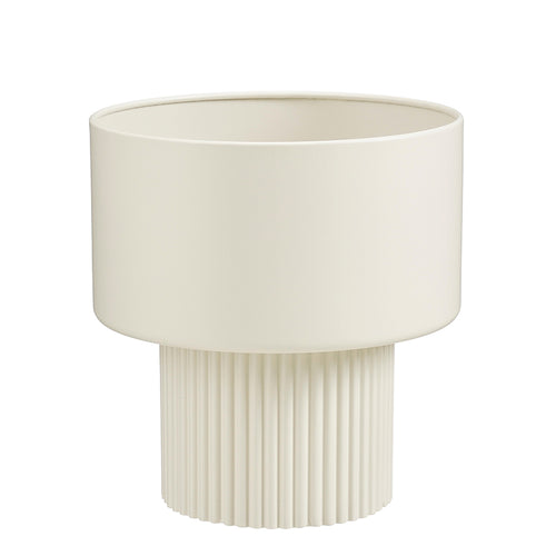 Lux pot round off white - h33xd31,5cm