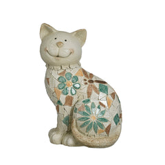 Green Patterned Cat Decoration (34 cm)