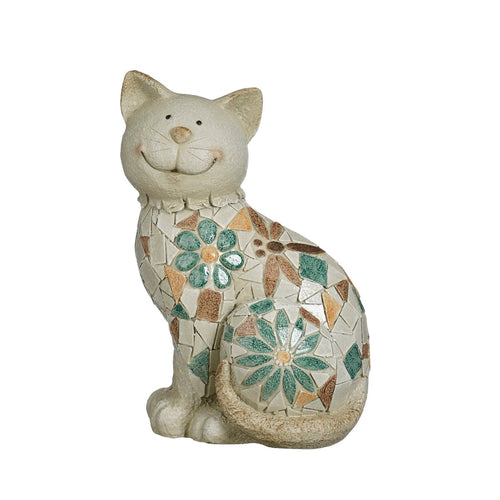 Green Patterned Cat Decoration (34 cm)