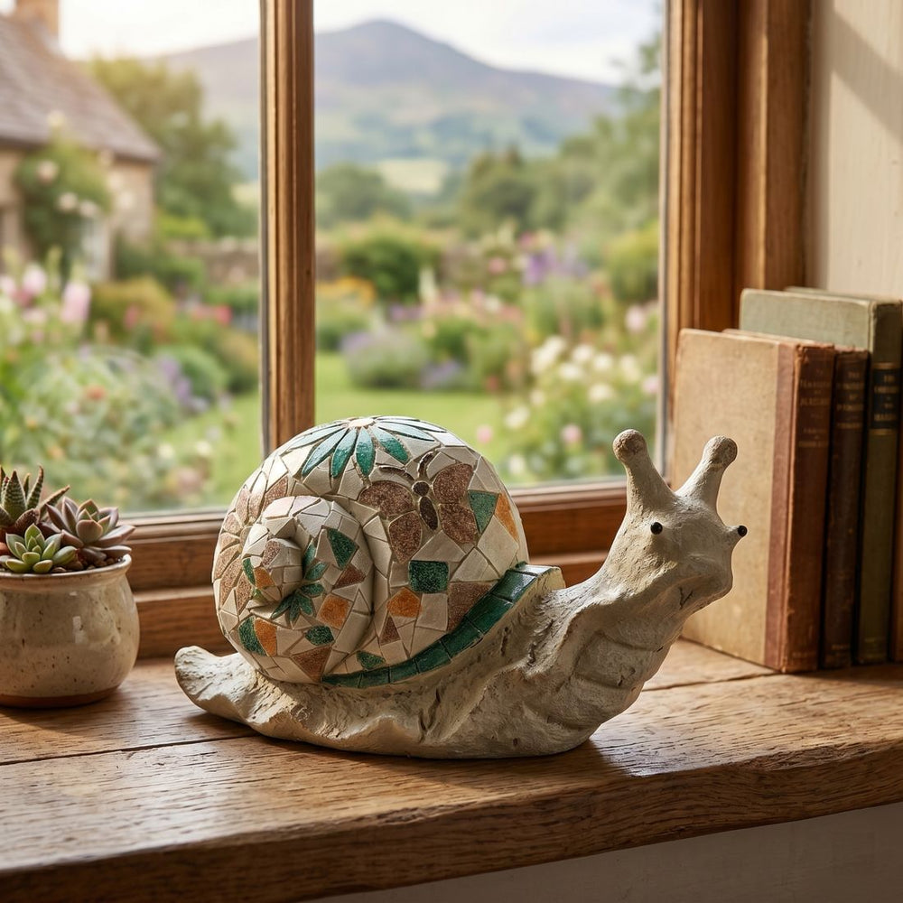 Large Green Snail Decorative Figurine (40 cm)