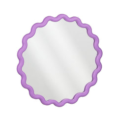 Jude Scalloped Round Purple Mirror (49.5 cm)