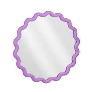Jude Scalloped Round Purple Mirror (49.5 cm)