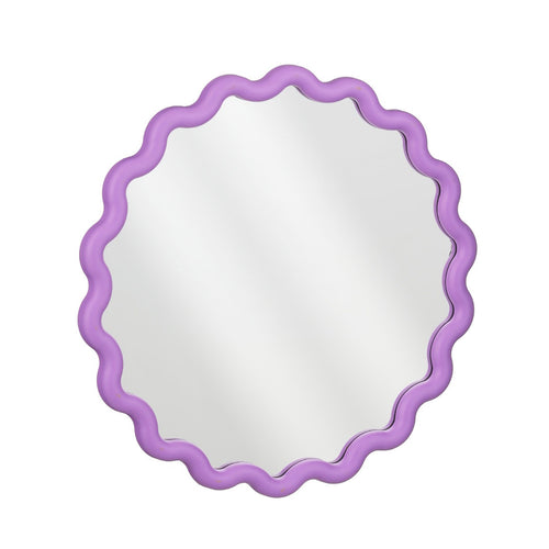 Jude Scalloped Round Purple Mirror (49.5 cm)