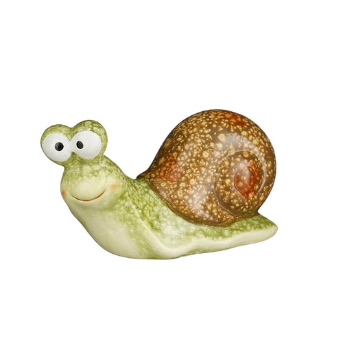Small Green Snail Decorative Figurine (13.5 cm)