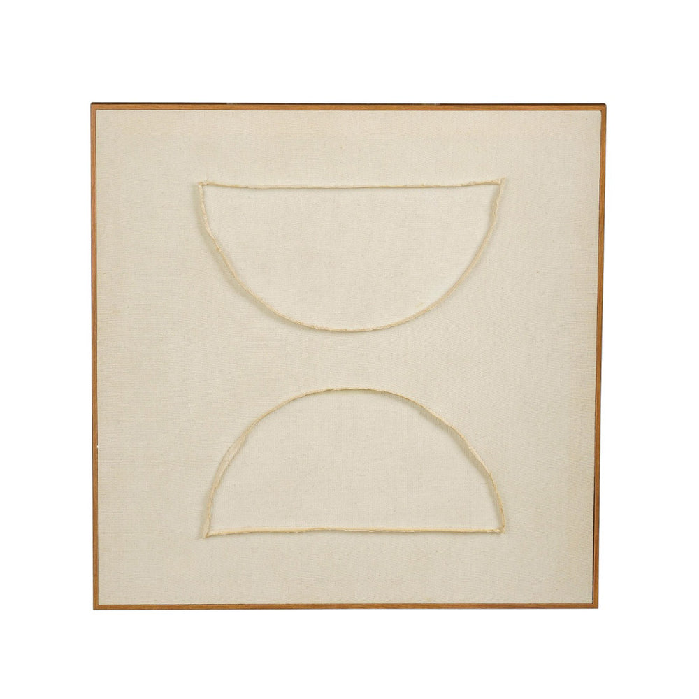 Square Beige Wooden Wall Decoration (60 cm)