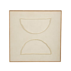 Square Beige Wooden Wall Decoration (60 cm)