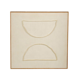 Square Beige Wooden Wall Decoration (60 cm)