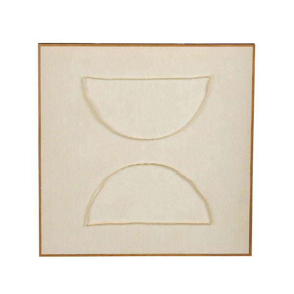 Square Beige Wooden Wall Decoration (60 cm)