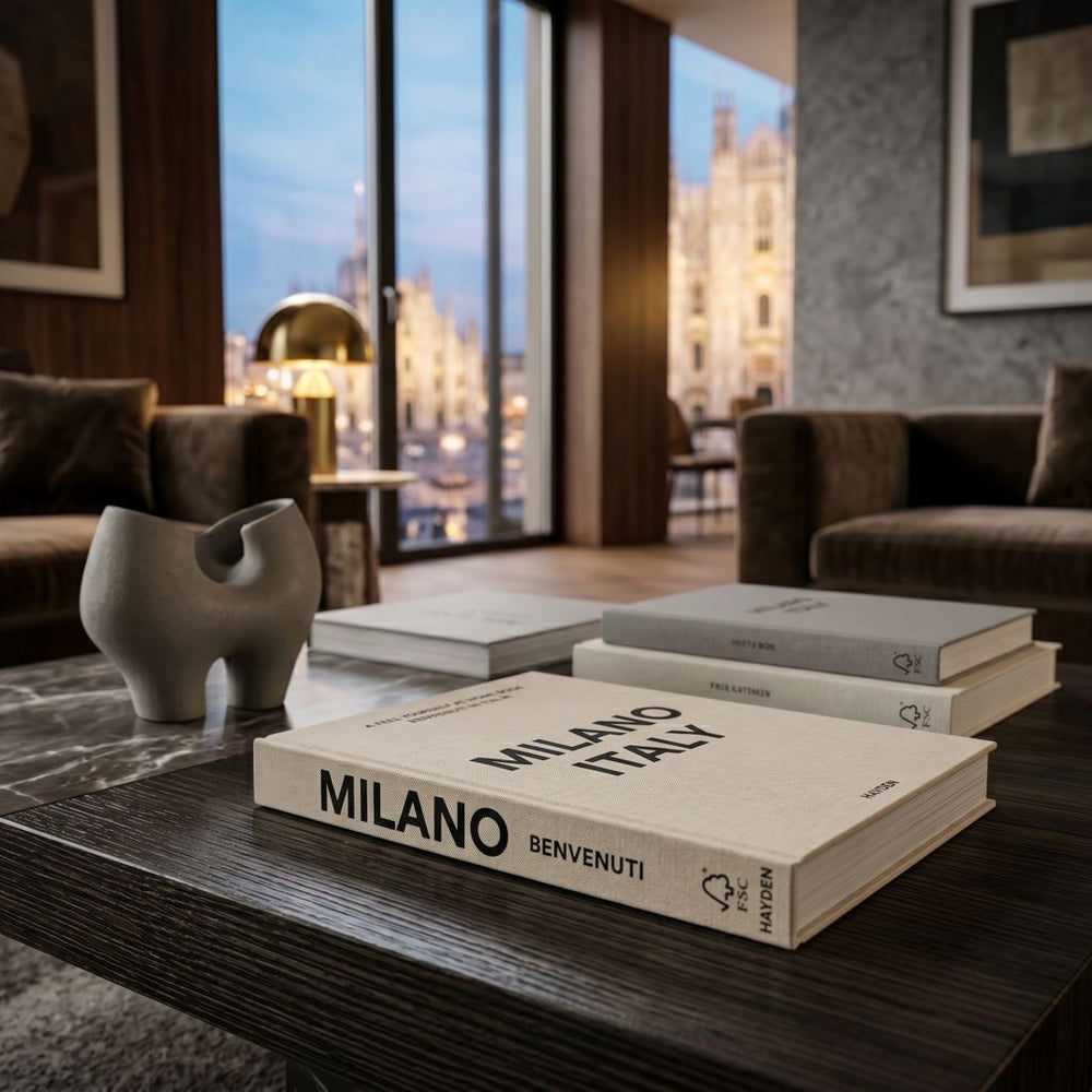 Grey 'Italy' Decorative Fake Book (33 cm)
