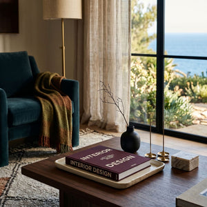 Black 'Interior Design' Decorative Fake Book