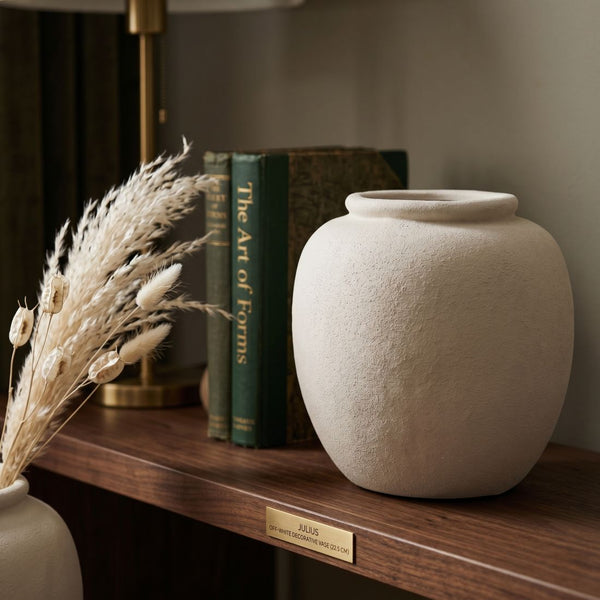 Julius Off-White Decorative Vase (22.5 cm)