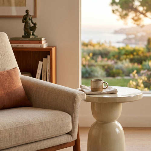 Jael Cream Side Table (40 cm)