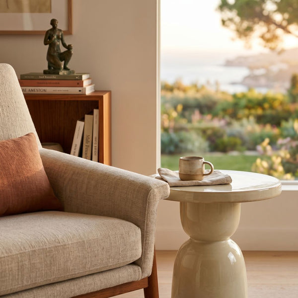 Jael Cream Side Table (40 cm)