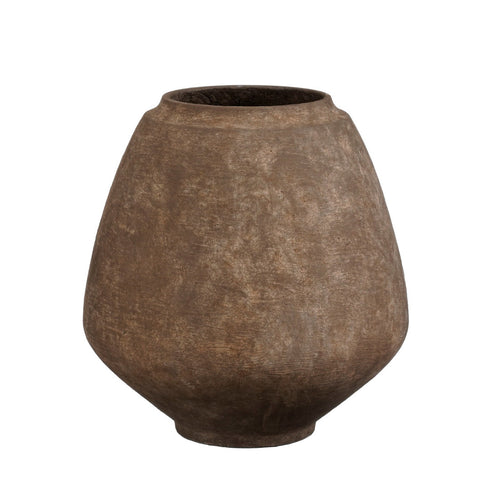 Ares Round Large Brown Planter Pot (40 cm)
