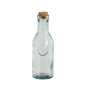 Clear Recycled Glass Bottle with Cork (29 cm)