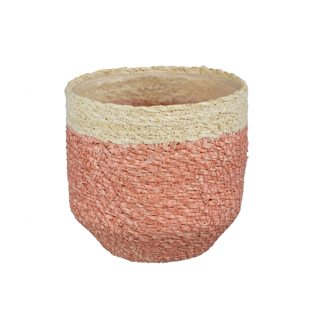 Dain Two-Tone Woven Pink Basket (12 cm)