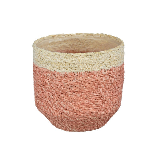 Dain Two-Tone Woven Pink Basket (12 cm)