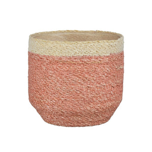 Dain Two-Tone Woven Pink Basket (14 cm)