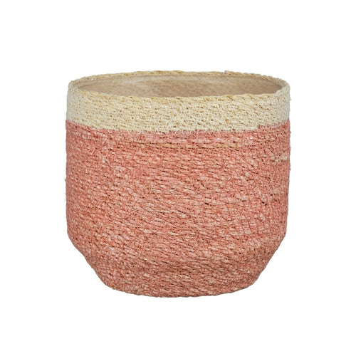 Dain Two-Tone Woven Pink Basket (16 cm)