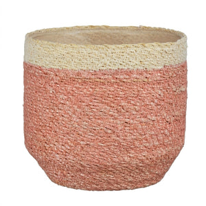 Dain Two-Tone Woven Pink Basket (18 cm)
