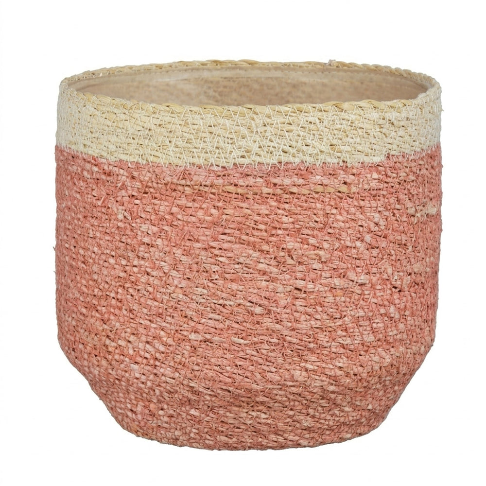 Dain Two-Tone Woven Pink Basket (20 cm)