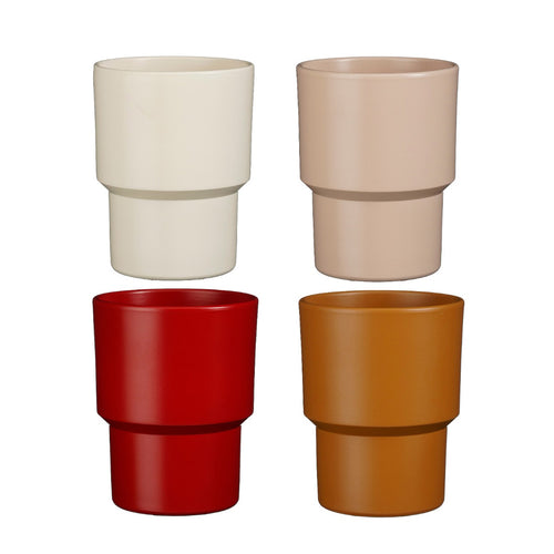 Stacked Colorblock Ceramic Planter - Each At