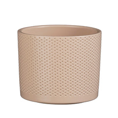 Era Round Matte Pink Relief Planter (17.5 cm)