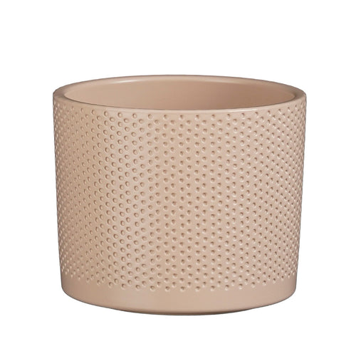Era Round Matte Pink Relief Planter (17.5 cm)