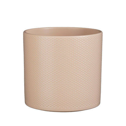 Era Round Matte Pink Relief Planter (19.5 cm)