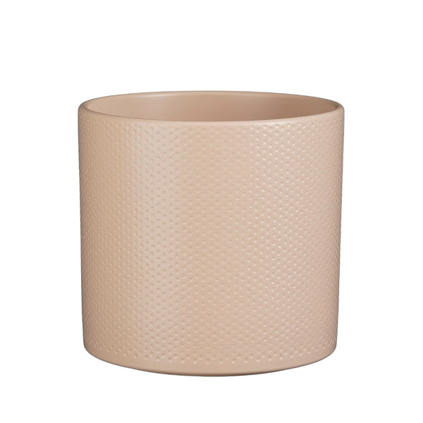 Era Round Matte Pink Relief Planter (19.5 cm)