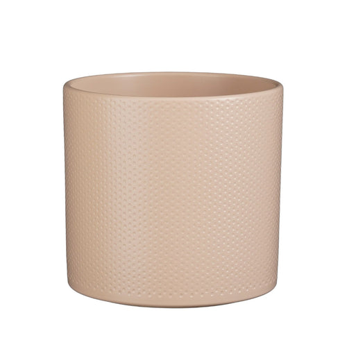 Era Round Matte Pink Relief Planter (23 cm)