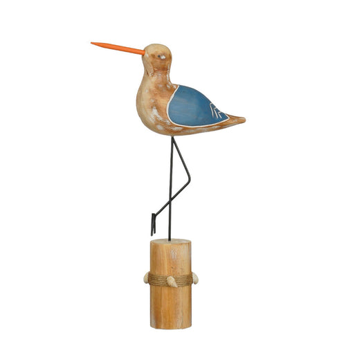 Tall Rustic Wooden Seagull Decoration (40 cm)
