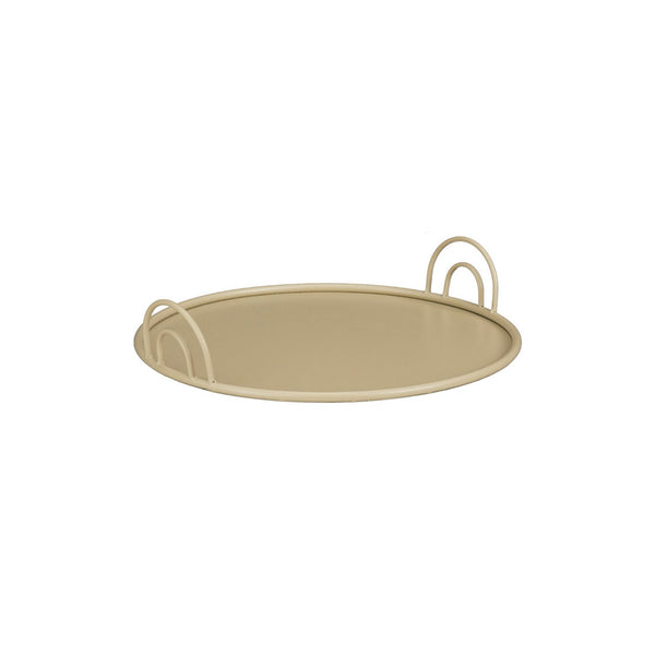 Modern Arched Beige Serving Tray (30 cm)