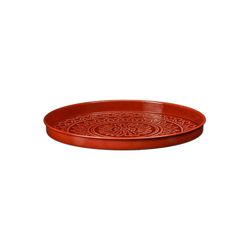 Medina Embossed Red Tray (30 cm)