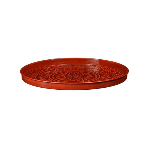 Medina Embossed Red Tray (35 cm)