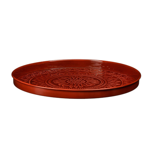 Medina Embossed Red Tray (40 cm)