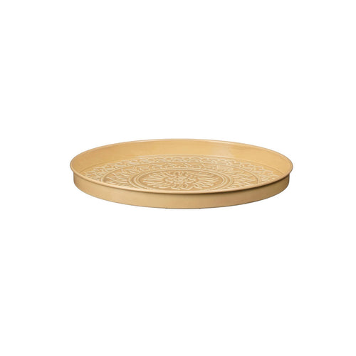 Medina Embossed Beige Tray (30 cm)