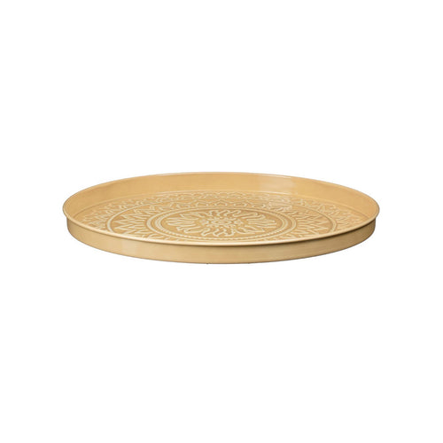 Medina Embossed Beige Tray (35 cm)