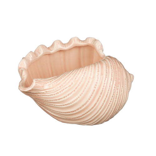 Pink Ceramic Conch Shell Planter (17 cm)