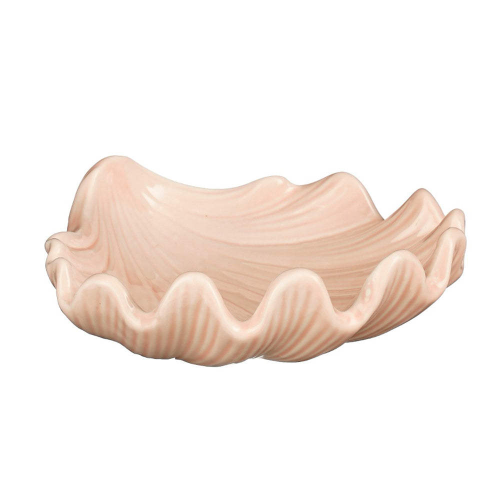 Pink Ceramic Shell Decorative Plate (17 cm)