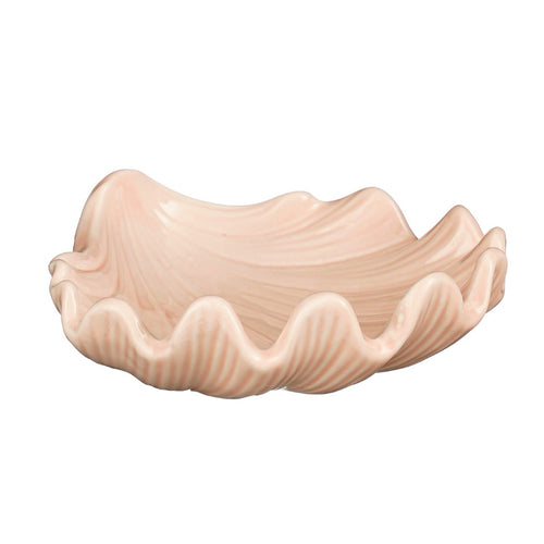 Pink Ceramic Shell Decorative Plate (17 cm)