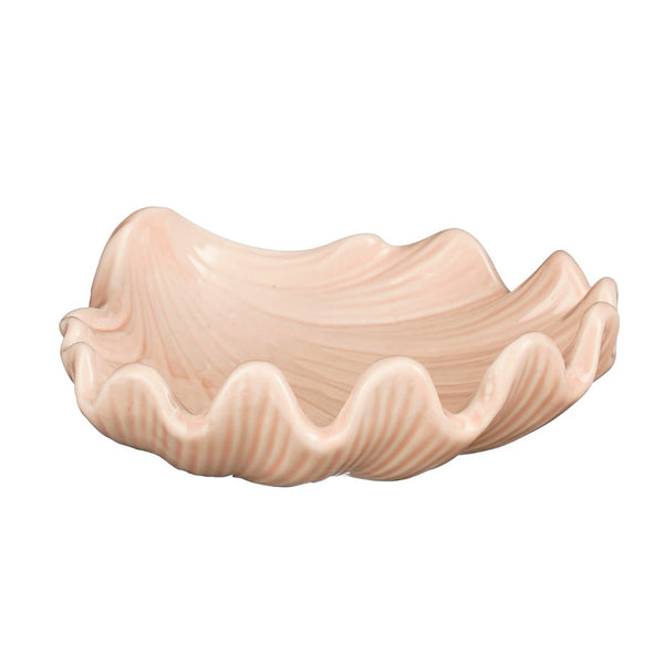 Pink Ceramic Shell Decorative Plate (17 cm)