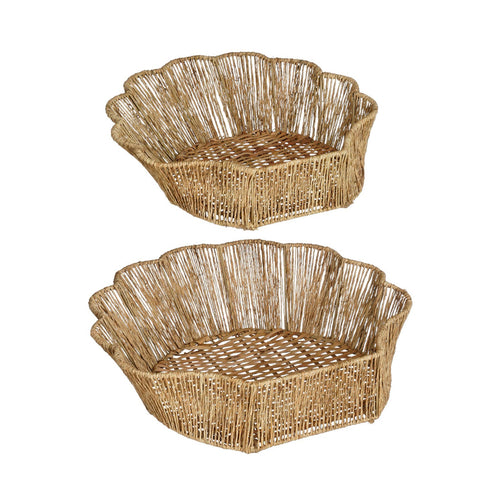 Woven Scalloped Shell Decorative Tray (41 cm)