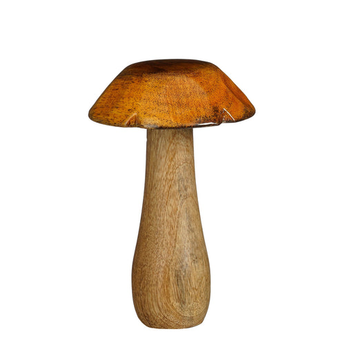 Decoration mushroom l. yellow FSC 100% - h16xd10cm